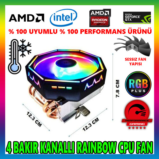 Snowman M400 Rainbow CPU Soğutucu Fan Snowman M400 Rainbow CPU Soğutucu Fan